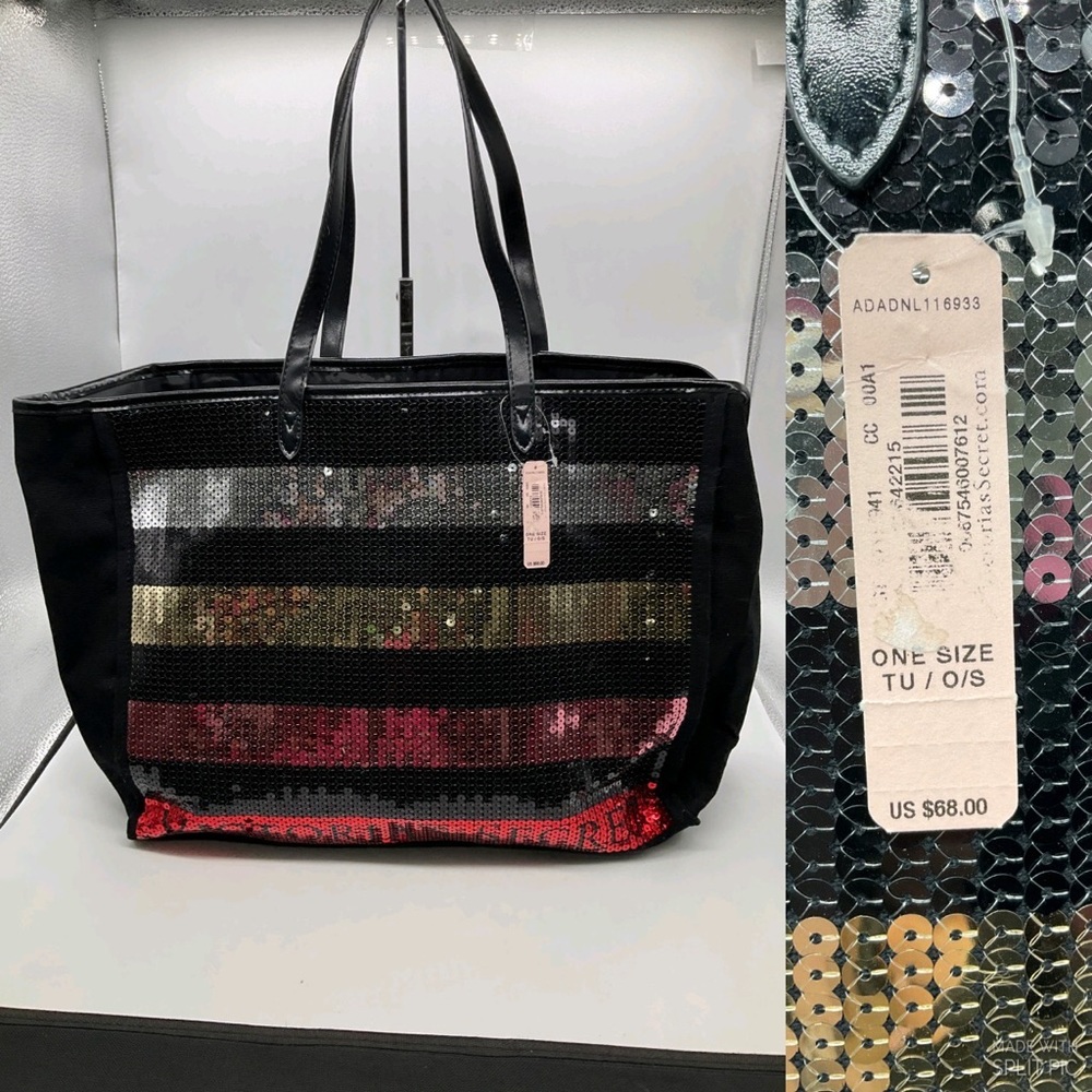 NWT VICTORIAS SECRET SEQUINS TOTE‎